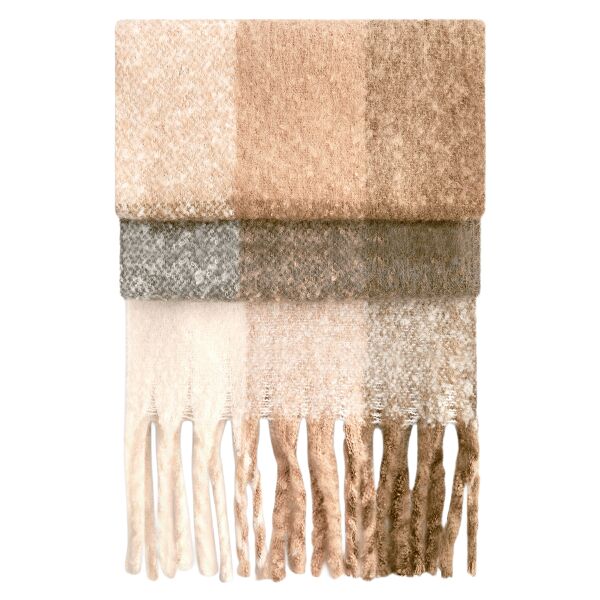 Fluffy Check Scarf Thumbnail